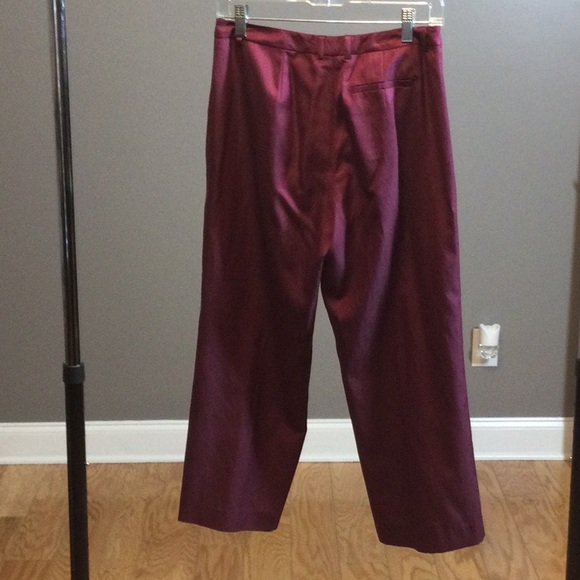 4 Peck & Peck fuchsia silk lined Capri pants - Picture 6 of 14